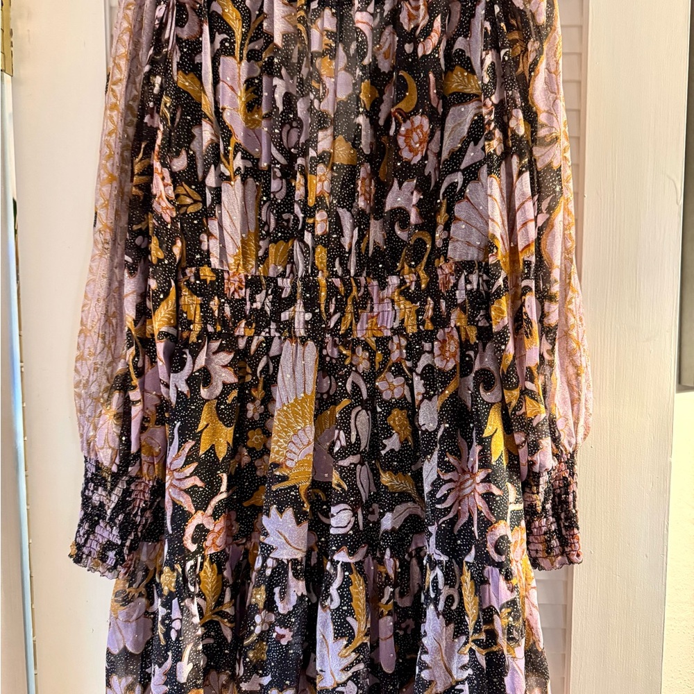 💃🏻Ulla Johnson Rosetta Floral Silk Dress - Picture 7 of 13